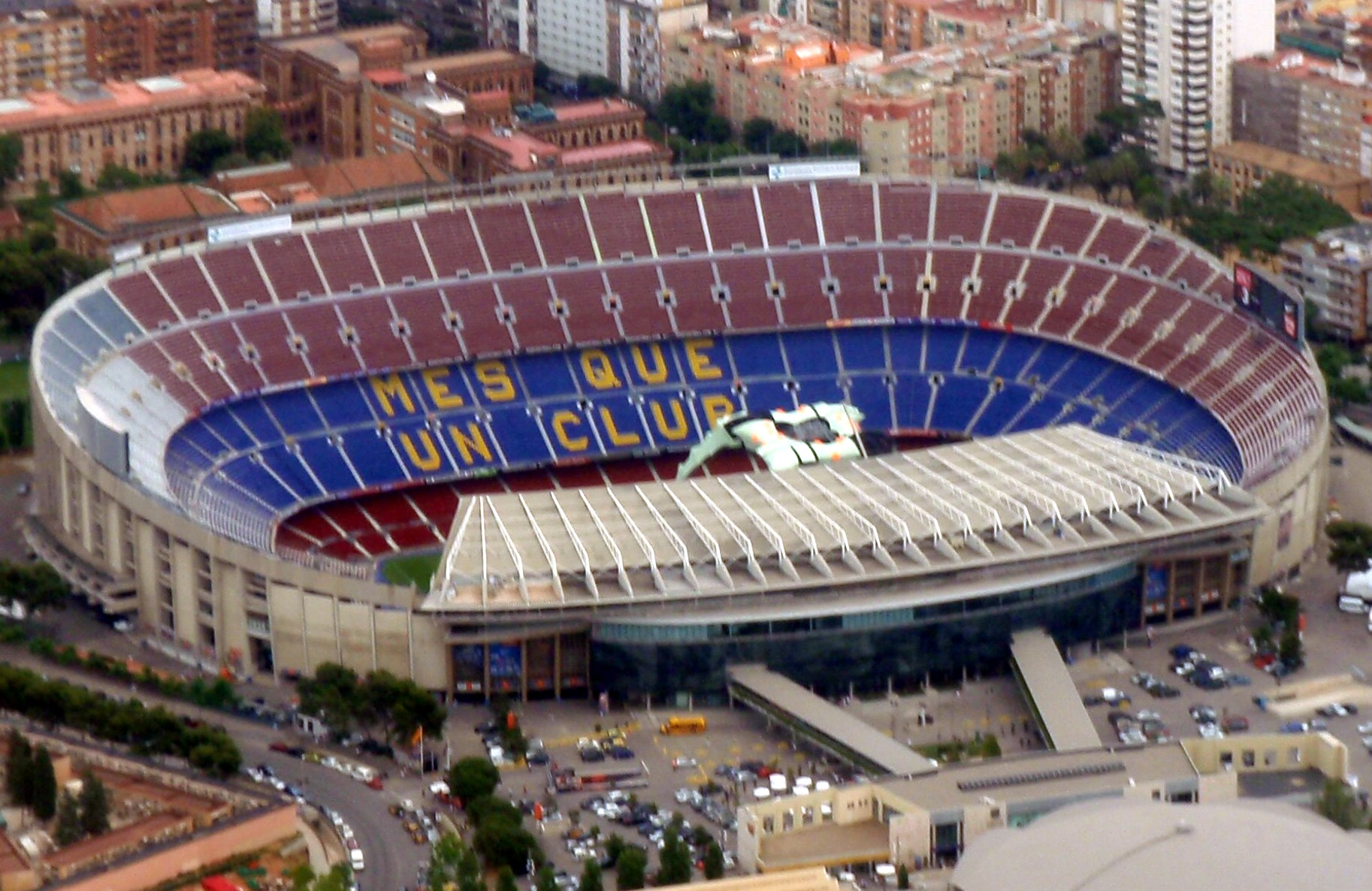 Vista aérea del Camp Nou